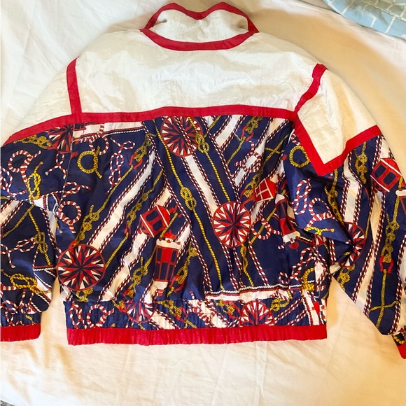 vintage 80S Polyester Windbreaker Size Medium Petite - Picture 5 of 7